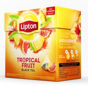 Чай черный Липтон с ароматом фруктов Tropical Fruit 20пир.