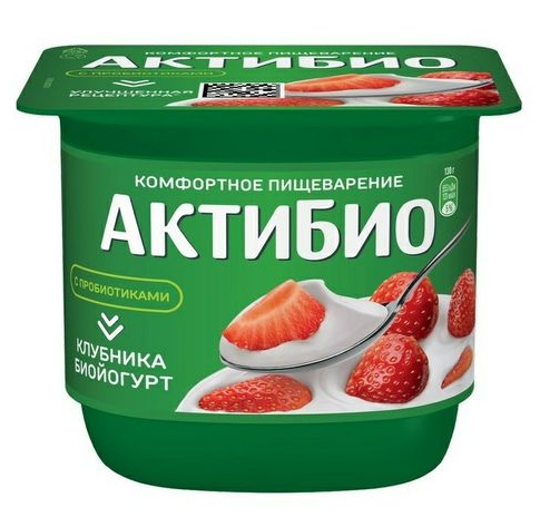 Йогурт Актибио 2,9% 130г клубника