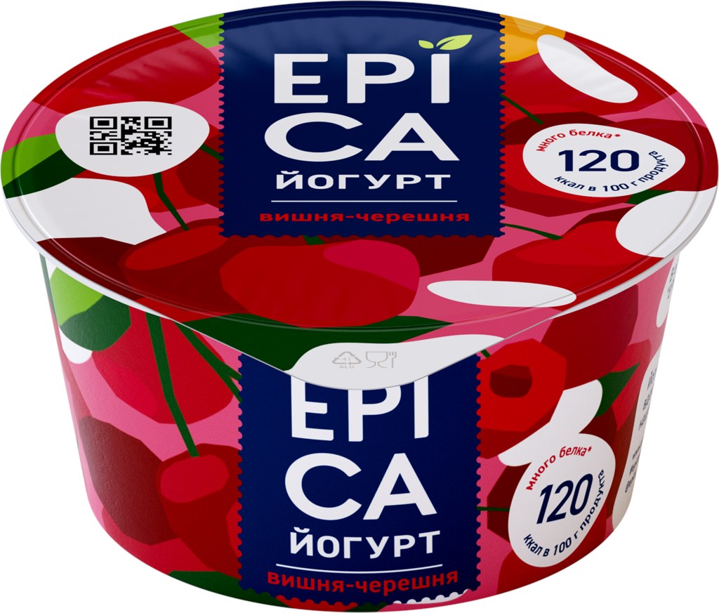 Йогурт EPICA вишня черешня 4,8% 130г