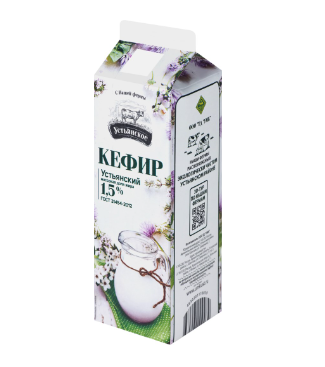 Кефир 1,5% 900г Устьянская МК т/п