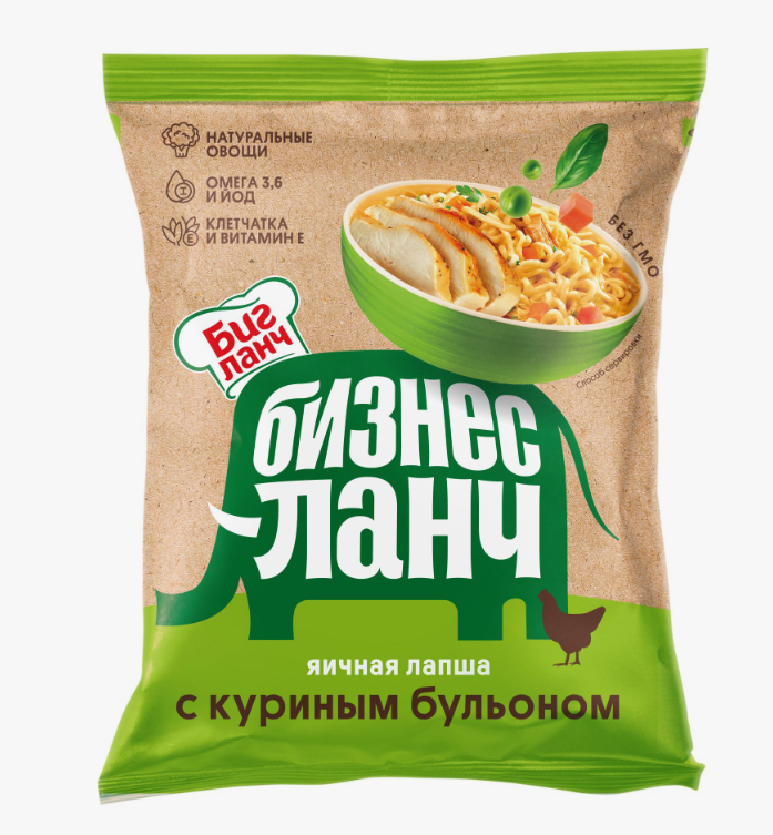 Лапша б/п с куриным бульоном 60г Бизнес ланч