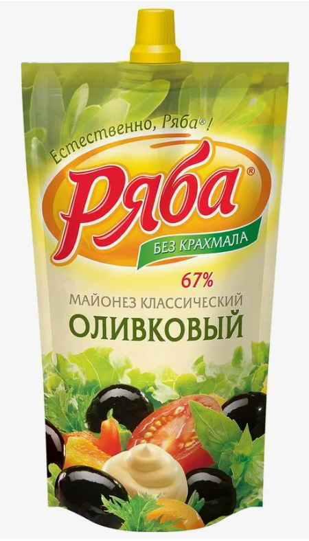 Майонез оливковый 67% 200г Ряба