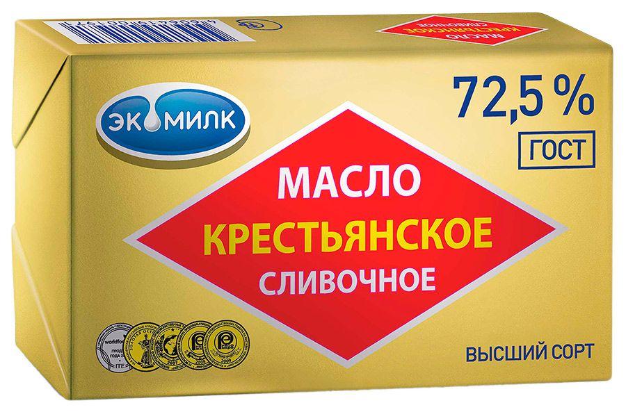 Масло сливочное Экомилк 72,5% 180г