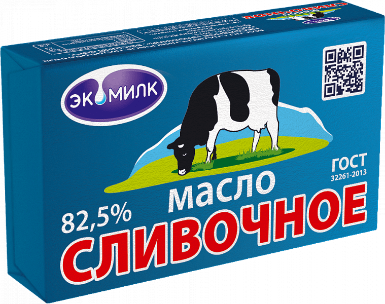 Масло сливочное Экомилк 82,5% 180г