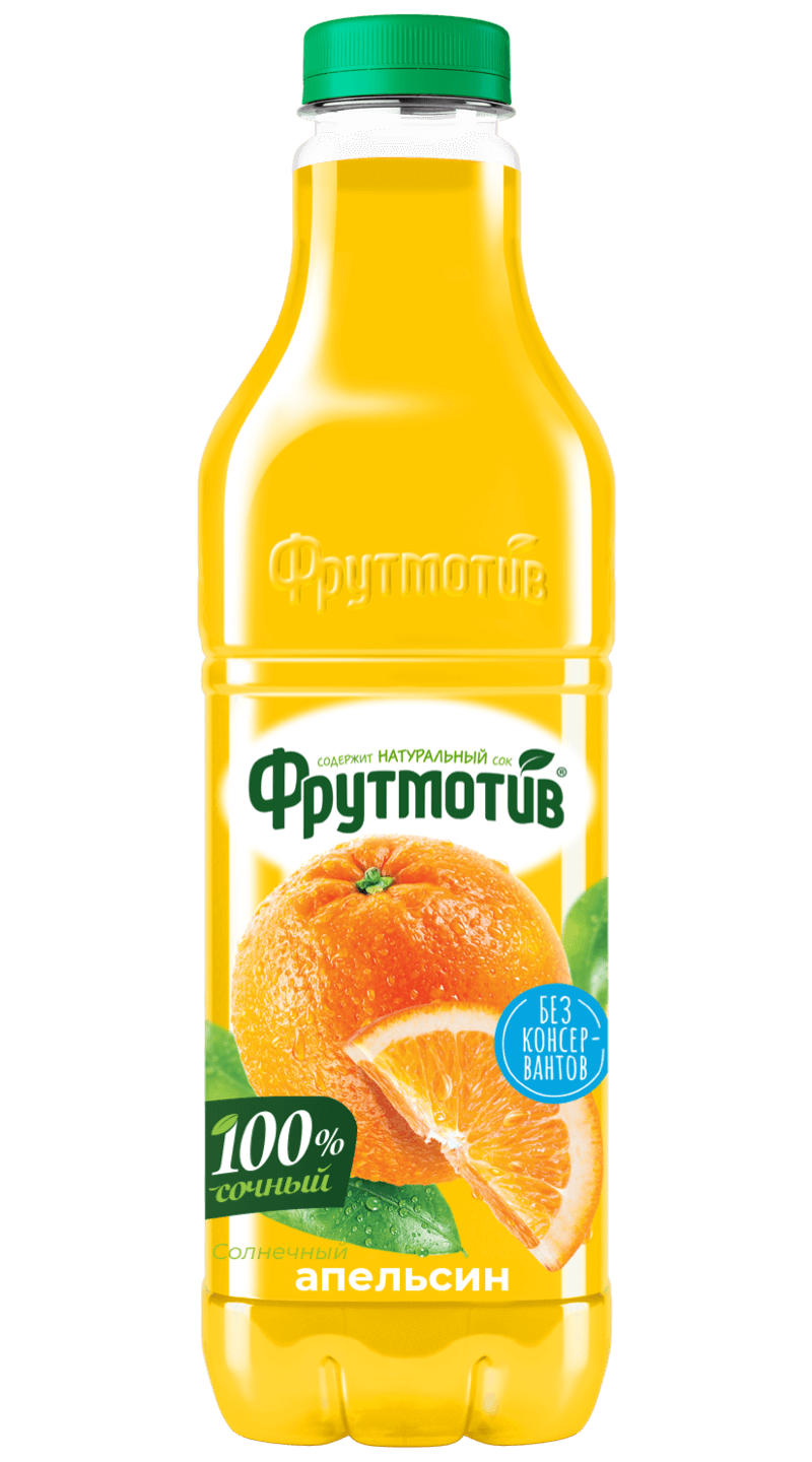 Напиток сокосодержащий негазированный со вкусом апельсина 0,5л Фрутмотив