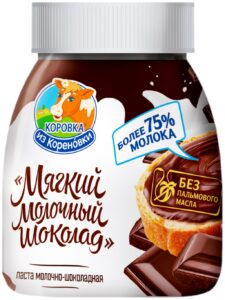 Паста Мягкий молочный шоколад Коровка из Кореновки 330г банка АМКК