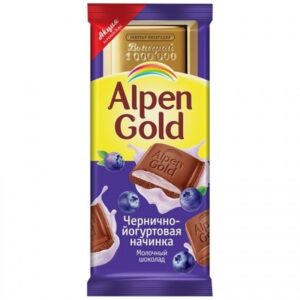 Шоколад молочный Альпен Голд Черника с йогуртом 85г