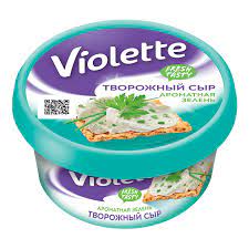 Сыр творожный с ароматом зелени 70% 140г Violette
