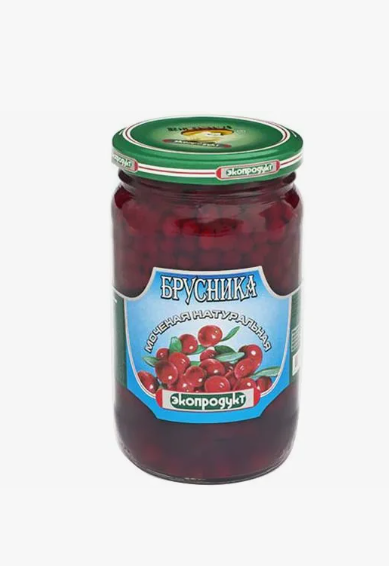 Брусника моченая натуральная Экопродукт 340г