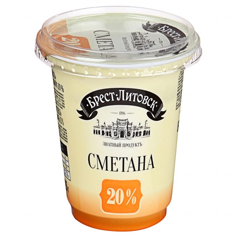 Сметана Брест-Литовск 20% 300г п/ст Савушкин продукт