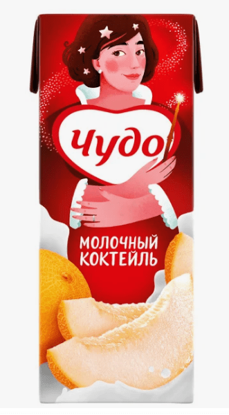 Коктейль молочный Чудо вкус дыня 2% 0,2л ВБД