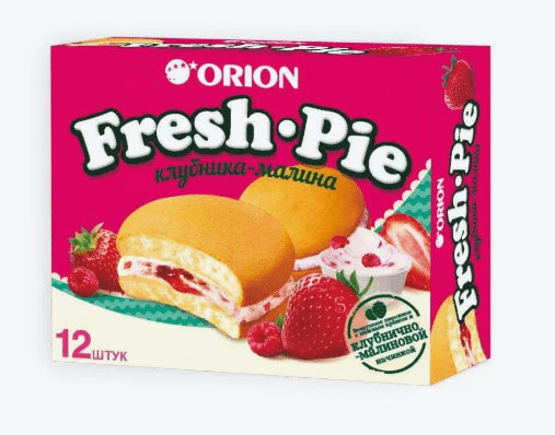 Пирожное клубника малина 150г Орион FRESH PIE