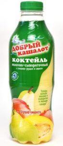 Коктейль молочный с соком Добрый Кашалот Груша-Манго 930мл п/уп