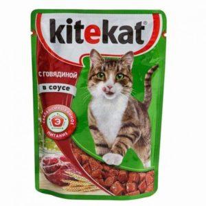 Корм для кошек 85г Китекат говядина в соусе м/у