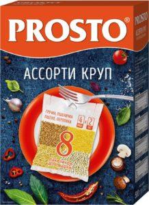 Крупа ассорти греча пшено пшеничная перловая 8пак 500г Просто