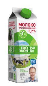 Молоко ультрапастеризованное 3,2% 1л Эконива т/п