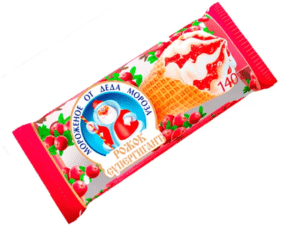 Мороженое рожок Дед Мороз ван/клюк дж/шок 120г