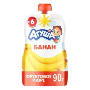Пюре фруктовое 90г Агуша банан д/п