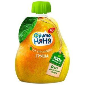Пюре фруктовое 90г Фруто Няня груша 4+ д/п