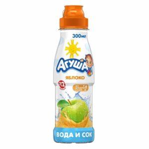 Вода и сок для детей яблоко не газированная 300мл Агуша