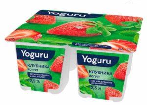 Йогурт клубника 2,5% 125г Yoguru