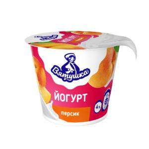 Йогурт Персик 4% 125г Вятушка п/ст