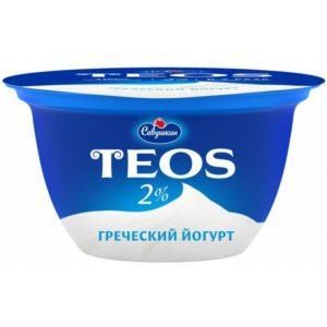 Йогурт TEOS Греческий натуральный 2% 140г Савушкин